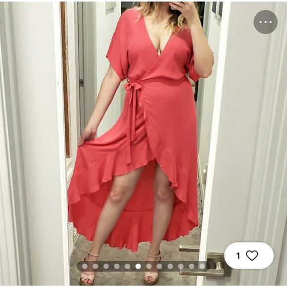 YFB V-Neck Lilly Wrap Maxi Dress Bronze Dolman Young Fabulous & Broke Revolve M - Picture 7 of 16